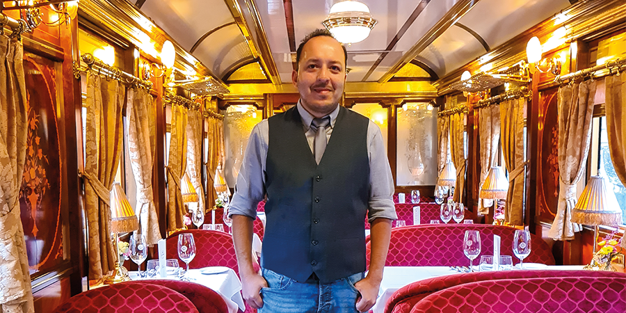 James Starkie aboard the luxurious Al Andalus train.