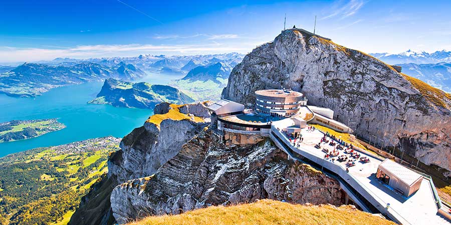 Look upon the Swiss Alps from Pilatus Kulm