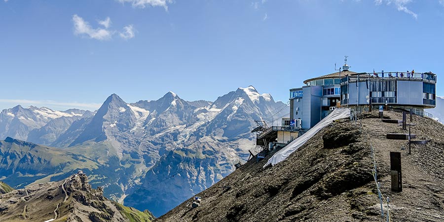 Ascending the Schilthorn on the steepest cable car in the world
