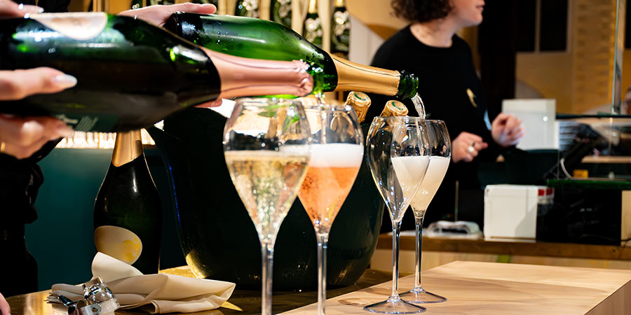 Sampling Champagne in Reims