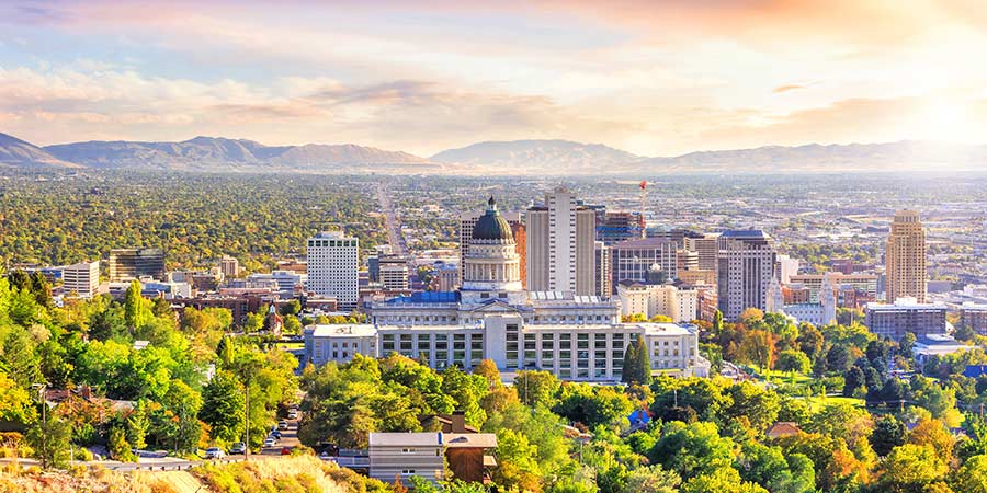 Stay in Utah’s mountain-surrounded state capital