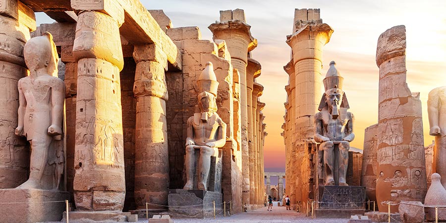 Walking among the Karnak and Luxor Temples
