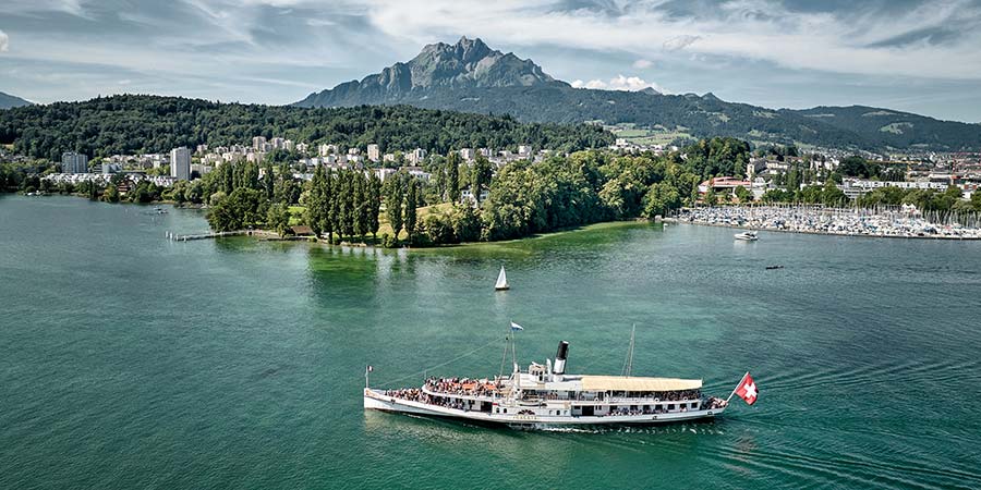 Savoring a premium dinner cruise across Lake Lucerne